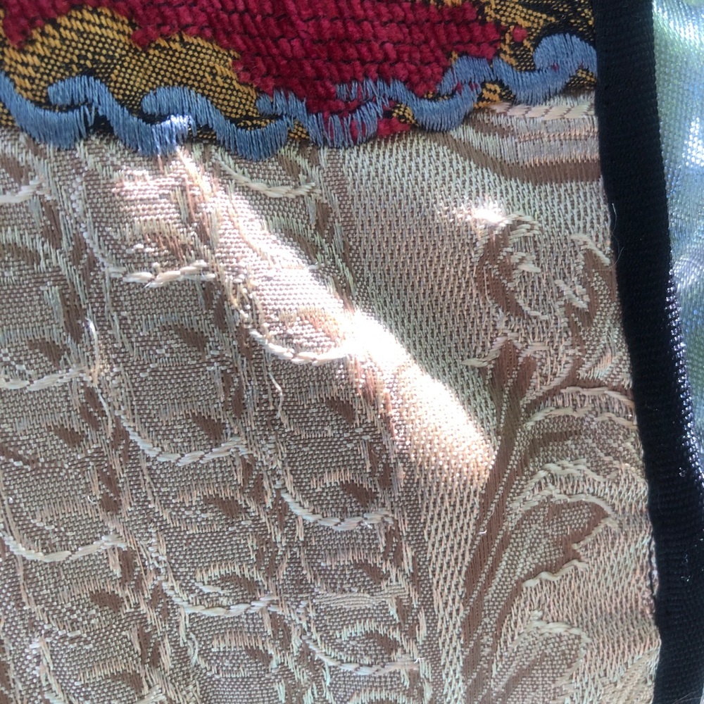 Vintage Allure Tapestry Patchwork Jacket Coat Bla… - image 7